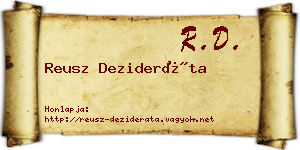Reusz Dezideráta névjegykártya